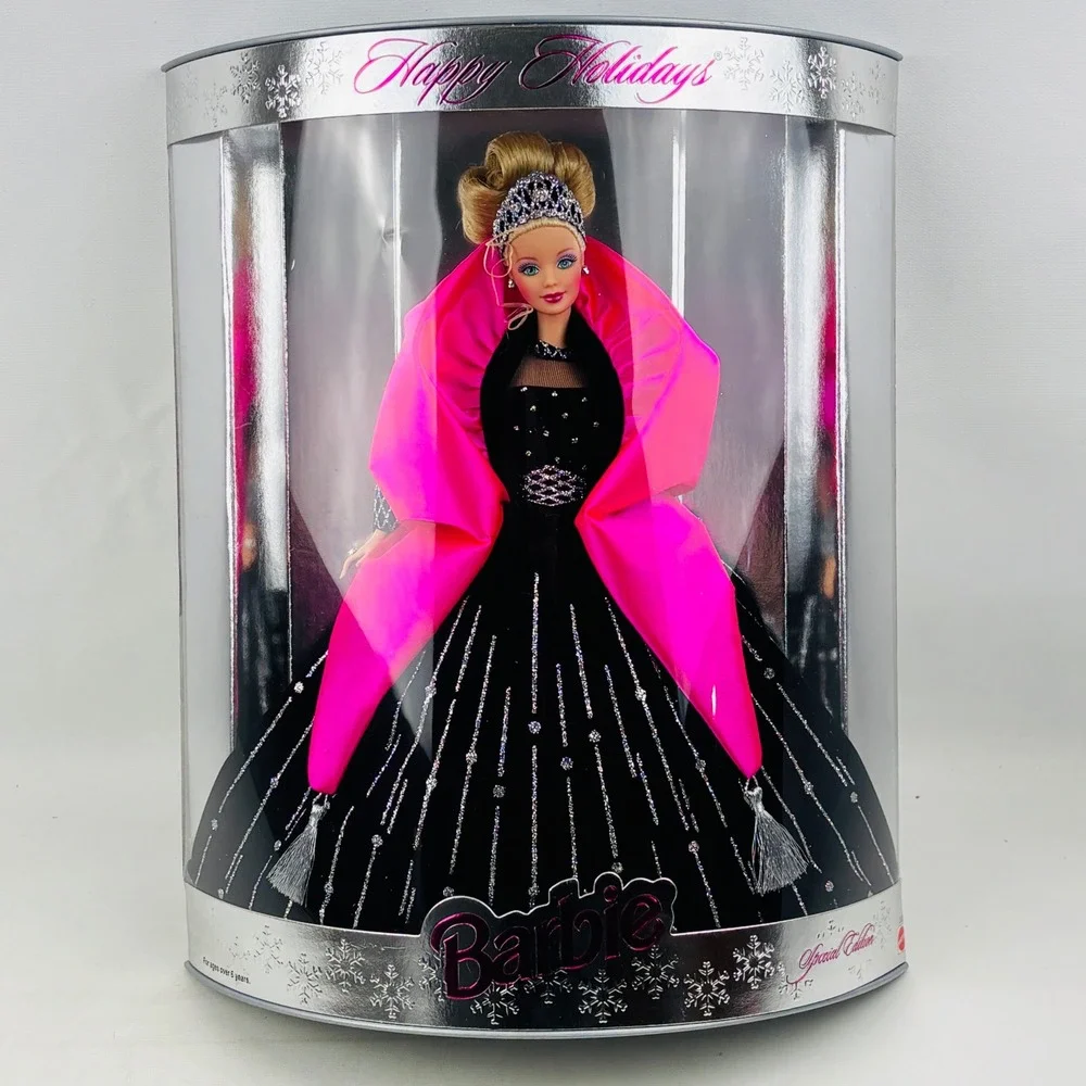 Happy Holidays‎ Barbie Doll 1998 Special Edition Mattel 20200 Black Gown Vintage